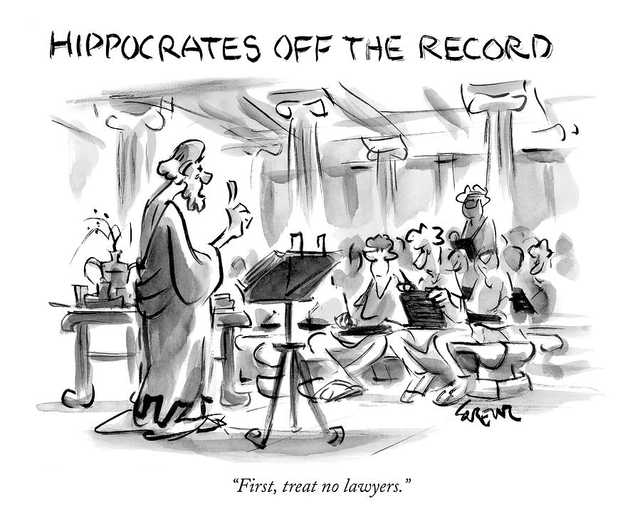 Ippocrate. Vignetta umoristica.