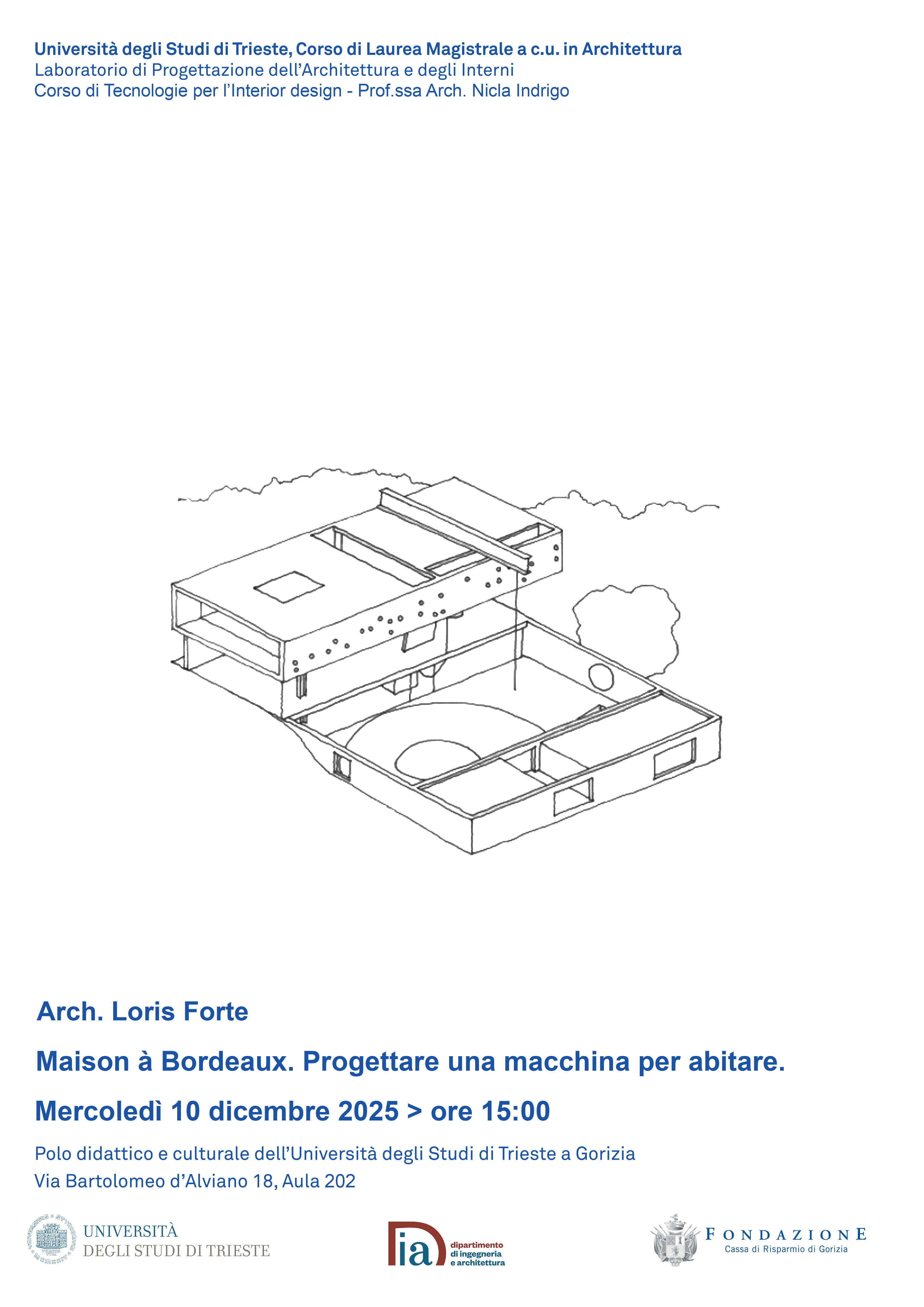 Locandina lezione Loris Forte