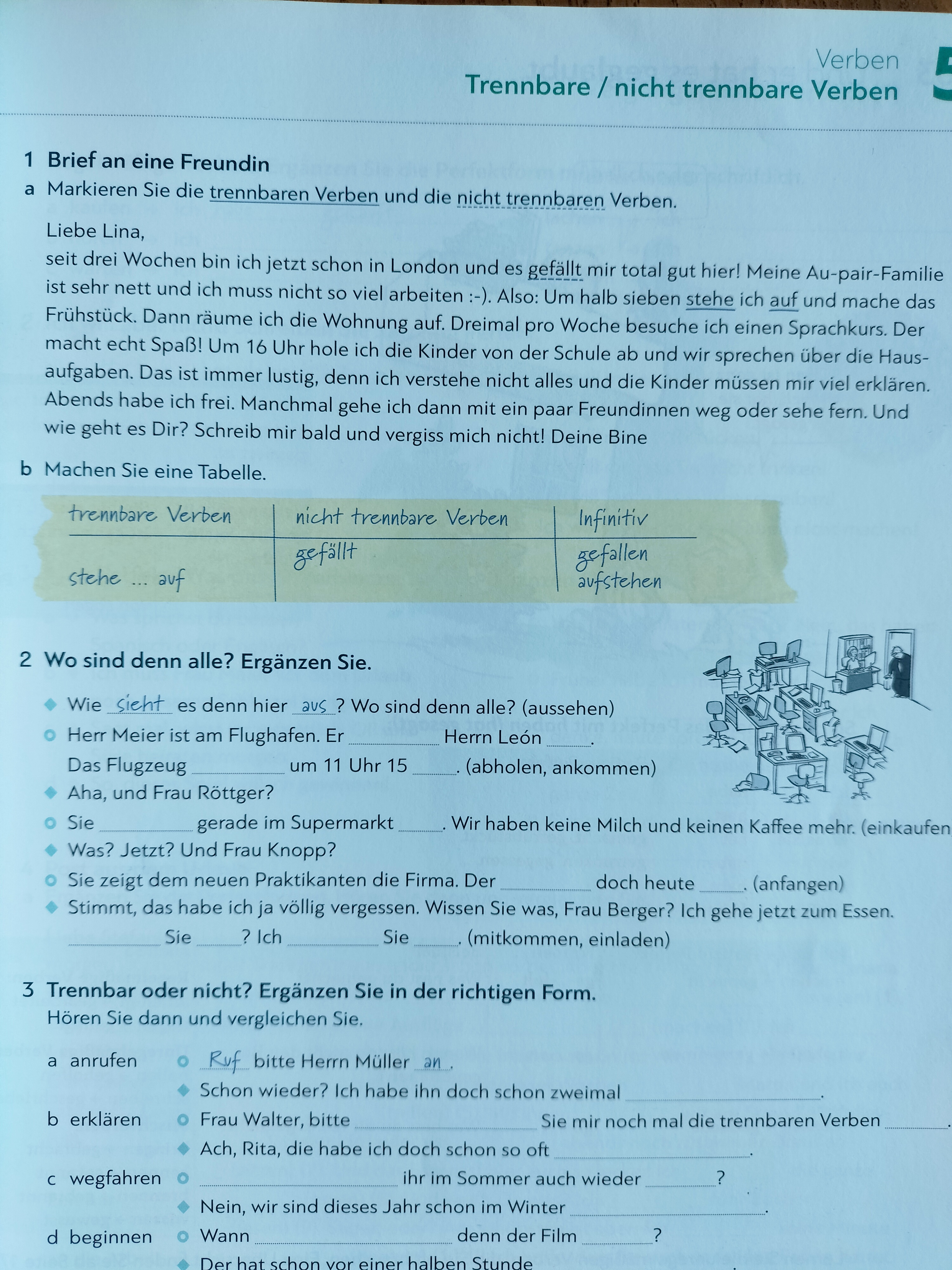 Trennbare/Untrennbare Verben